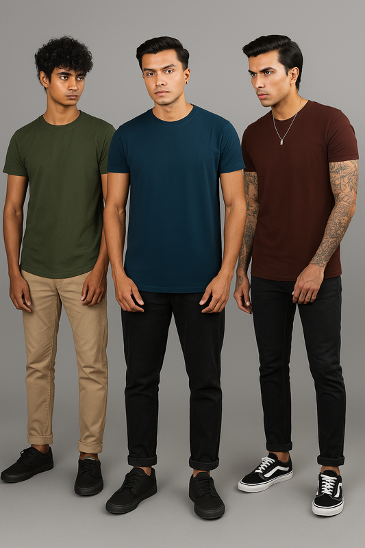 Essentials Trio Pack (Army Green /Teal Blue /Maroon)