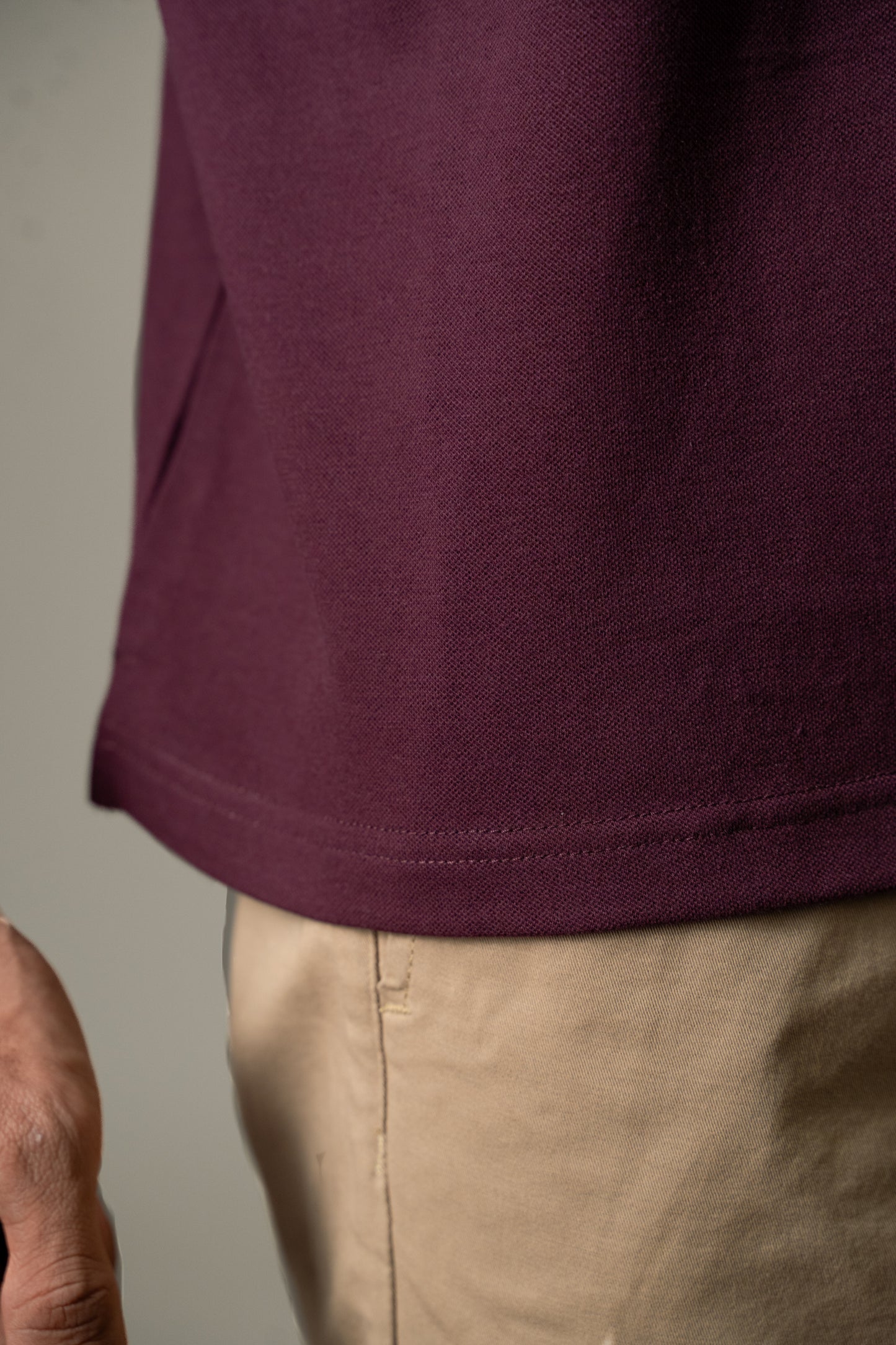 Buttonaire Polo | M Stretch - Violet Plum