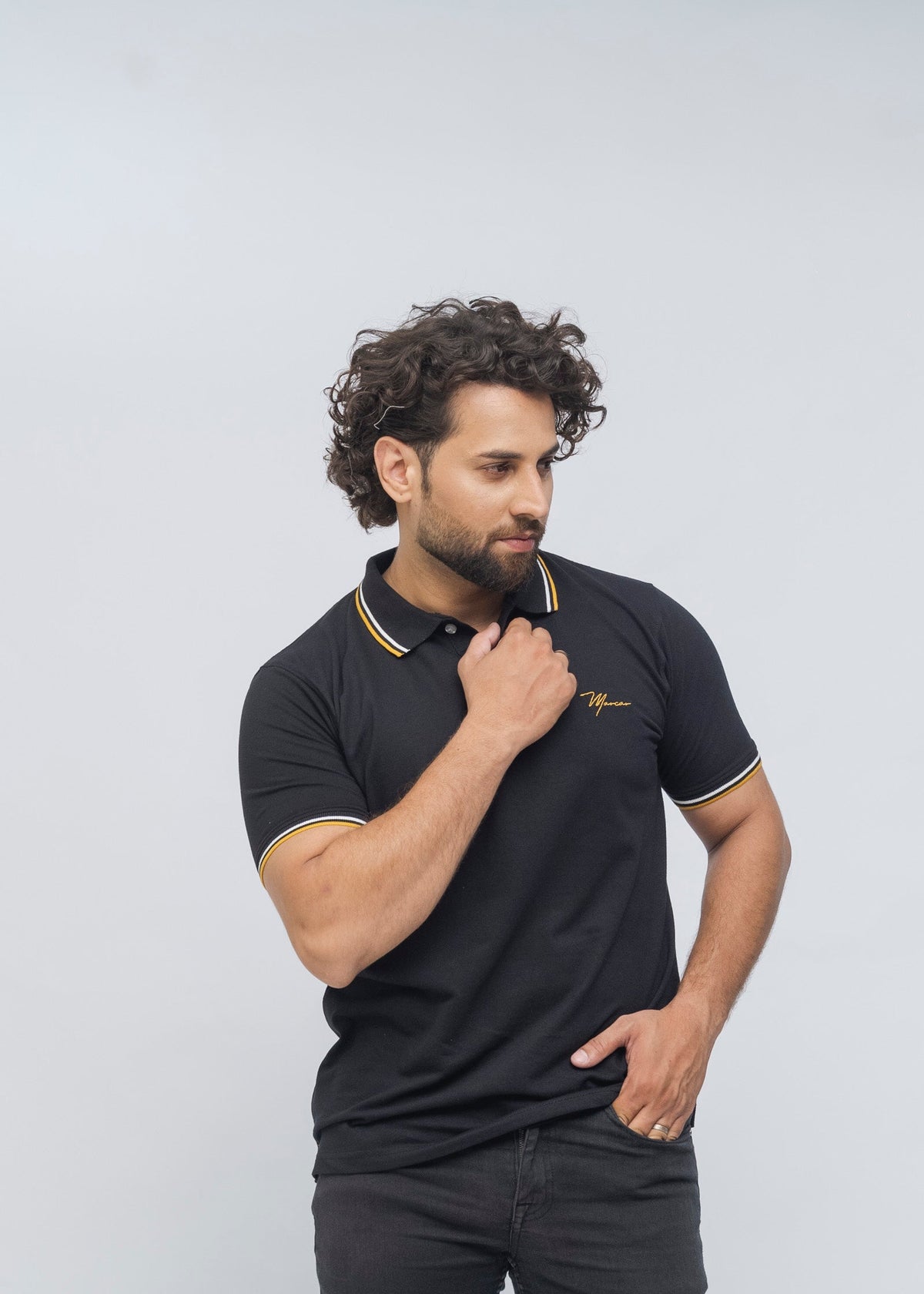 Buttonaire Polo Signature Stretch (Black)