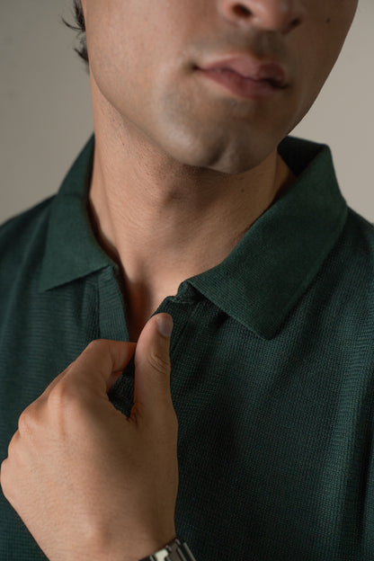 The Artisan V-Knit - Teal Green