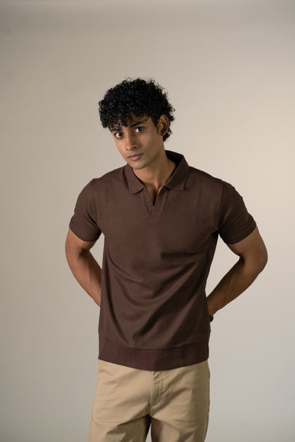 The Artisan V-Knit | Mocha Brown