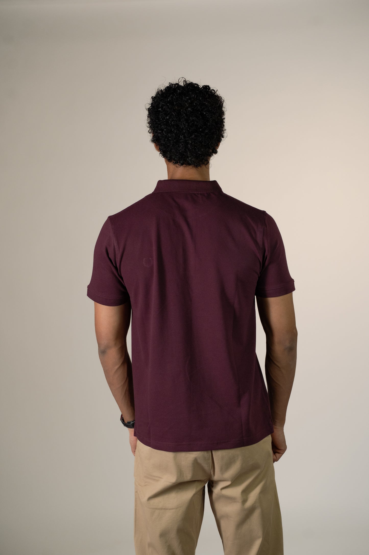 Buttonaire Polo | M Stretch - Violet Plum
