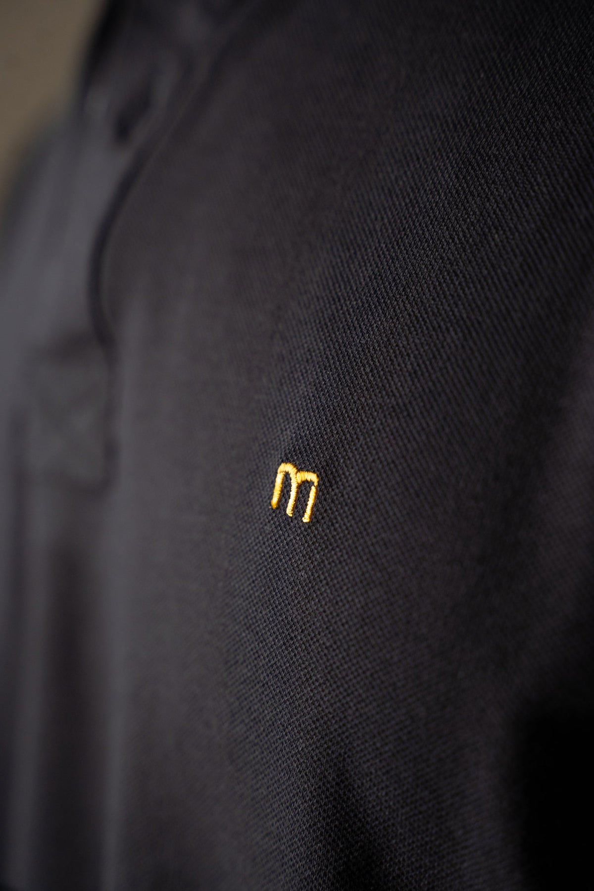 M Emblem Stretch Polo (Black)