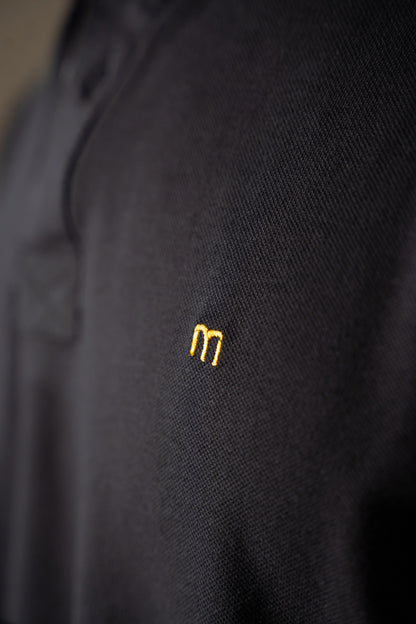M Emblem Stretch Polo (Black)
