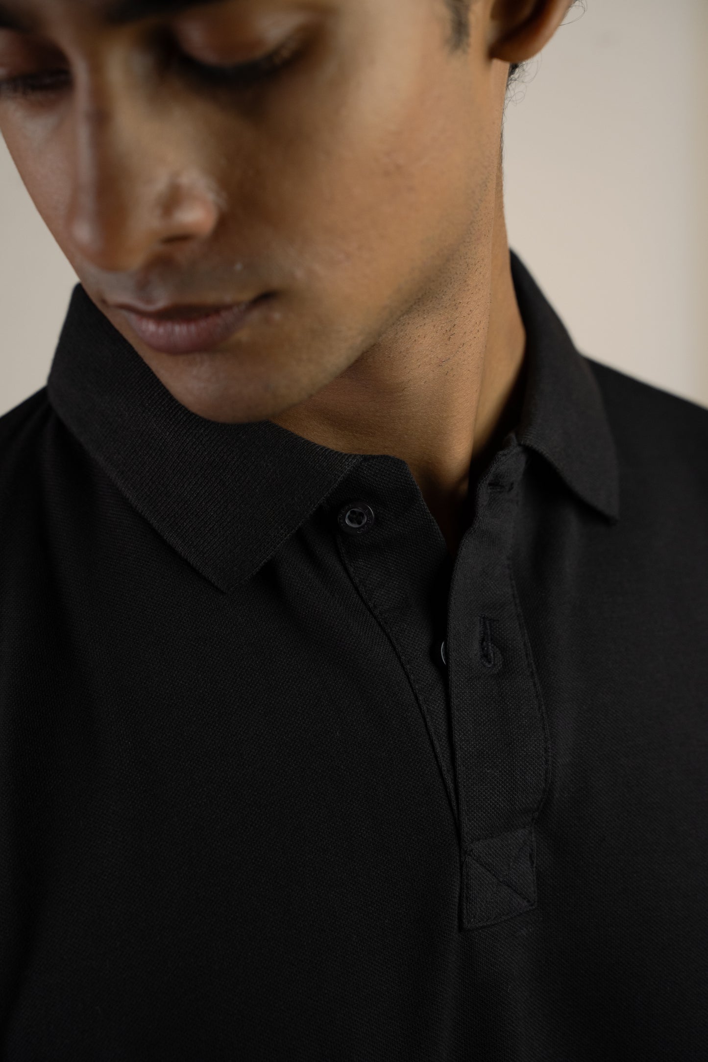 Buttonaire Polo | M Stretch – Obsidian Black