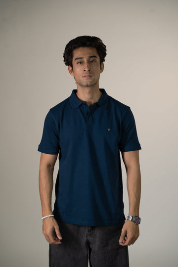 Buttonaire M emblem Stretch – Midnight Blue
