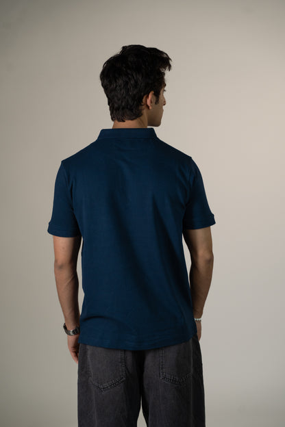 Buttonaire Polo M Stretch - Midnight Teal