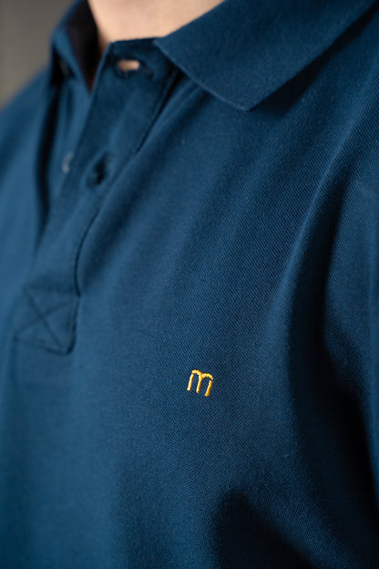 Buttonaire Polo M Stretch - Midnight Teal