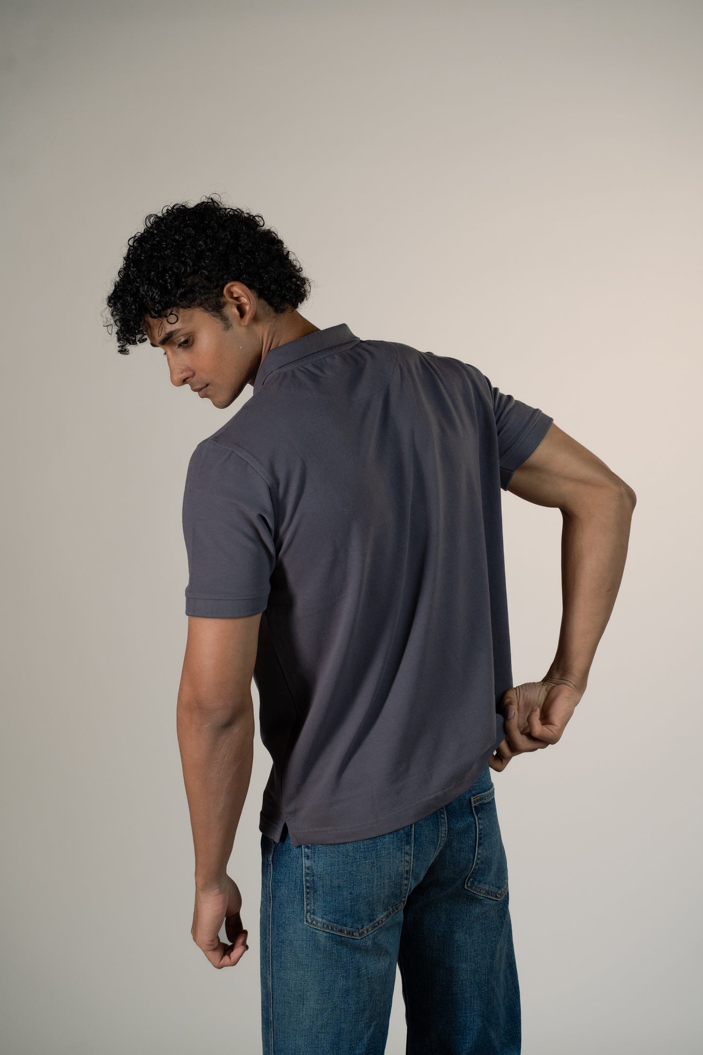 Buttonaire Polo M Stretch - Carbon Grey