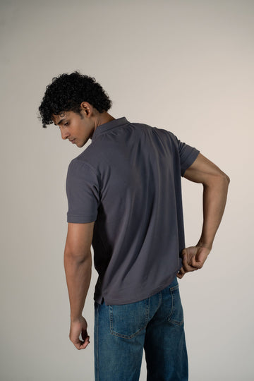 Buttonaire Polo M Stretch - Carbon Grey
