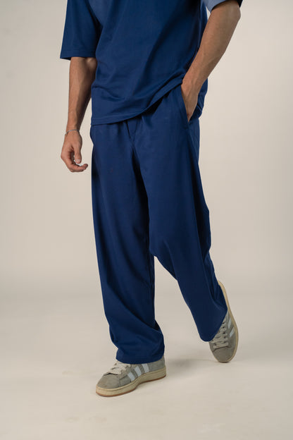 The Nomad Oversized Drop Shoulder Co-ord: Marine Blue