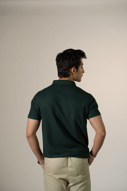 Artisan Zip Knit | Teal Green