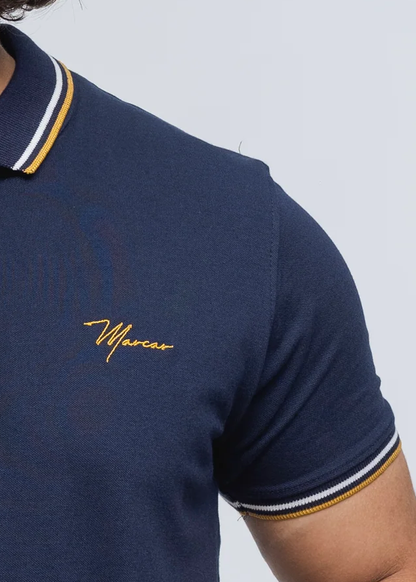 Marcar Signature Stretch Zip Polo (Navy)