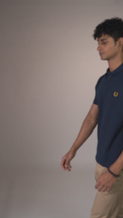 Buttonaire Polo Laurel Stretch - Midnight Teal