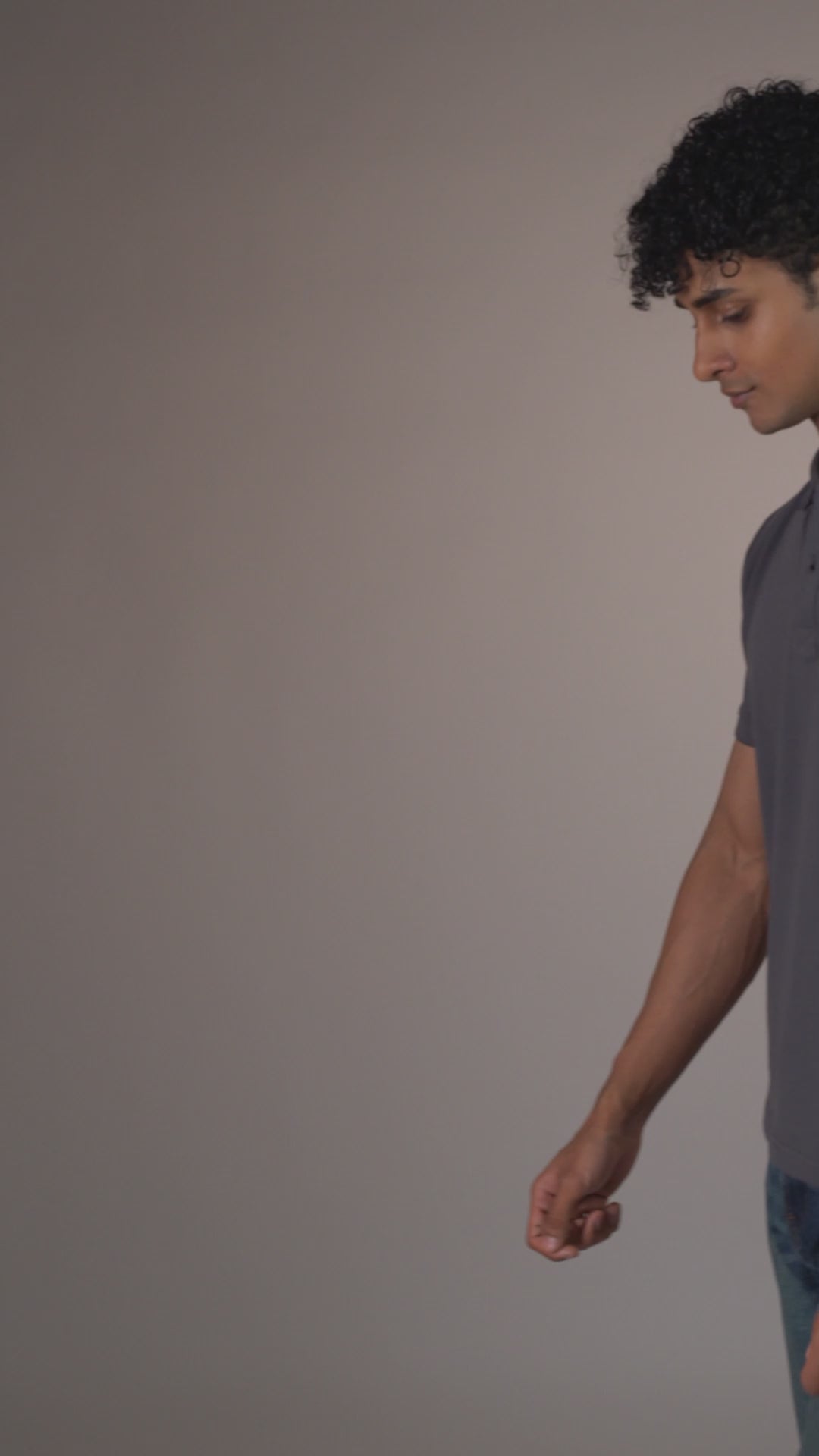 Buttonaire Polo Laurel Stretch - Carbon Grey